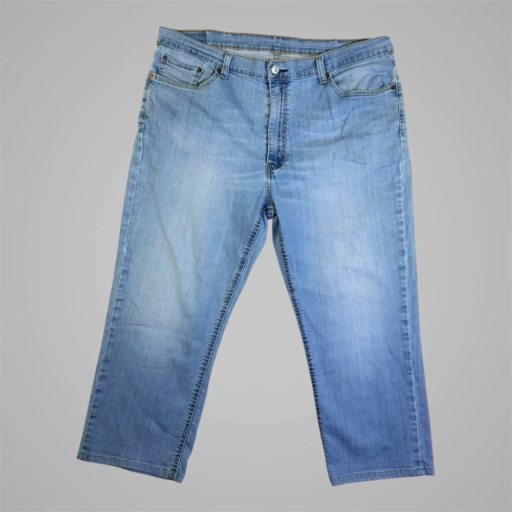Levis‎ 541 Athletic Taper Jeans Mens 40x24 Light Wash Blue Denim Stretch Short